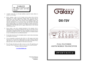 Galaxy DX-73V Owner's Manual