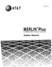 At&T MERLIN Plus System Manual