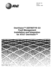 AT&T OneVision DEFINITY G3 Fault Management  and integration Installation And Integration Manual