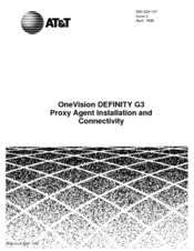 AT&T OneVision DEFINITY G3 Proxy Agent Installation And Connection Manual