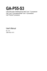 Gigabyte GA-P55-S3 User Manual