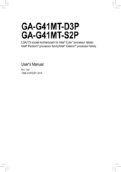 Gigabyte GA-G41MT-D3P User Manual