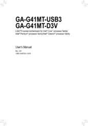 Gigabyte GA-G41MT-D3V User Manual