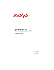 Avaya Remote Administration R5.0 Getting Started Manual