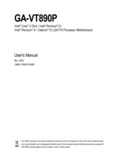 Gigabyte GA-VT890P User Manual