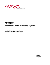 Avaya PARTNER ACS 1600 DSL User Manual