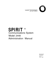 Lucent Technologies SPIRIT 2448 Administration Manual