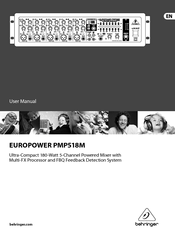 Behringer EUROPOWER PMP518M User Manual