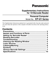 Panasonic Toughbook U1 Ultra Supplementary Instructions Manual