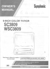 Symphonic SC3809 Owner's Manual