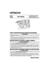 Hitachi DH25DAL - 25.2V Cordless SDS Instruction Manual