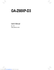 Gigabyte GA-Z68XP-D3 User Manual