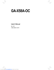 Gigabyte GA-X58A-OC User Manual