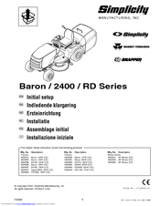 Simplicity 1694504 Initial Setup Manual