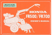 Honda FR500 Owner's Manual