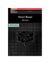Honda EB2500X Owner's Manual