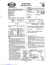 Sioux Tools 5300A Operating Instructions Manual