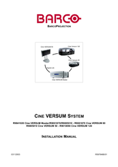 Barco R9001870 Cine VERSUM 80 Installation Manual