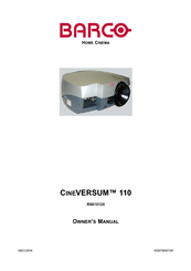 Barco CineVERSUM 110 R9010120 Owner's Manual