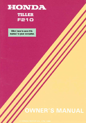 Honda F210 Owner's Manual