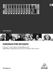 Behringer EURORACK PRO RX1202FX User Manual