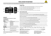 Behringer PEDAL BOARD PB1000 User Manual