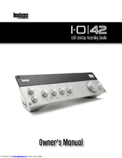 Lexicon I-O|42 Owner's Manual