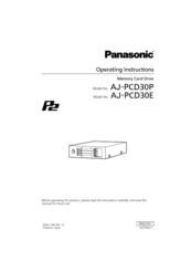 Panasonic AJ-PCD30PJ Operating Instructions Manual