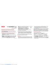 RCA VR5235 Quick Start Manual