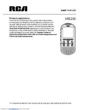 RCA VR5235 User Manual