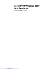 Intel WSAP5000 - PRO/Wireless 5000 LAN Access Point Quick Installation Manual