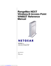 Netgear WN802Tv1 - Wireless-N Access Point User Manual