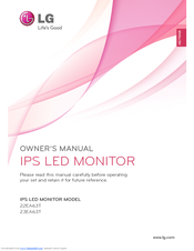 LG 22EA63T Owner's Manual
