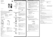 Sony ICD-SX1000 Quick Start Manual