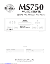 McIntosh MS750 Service Manual