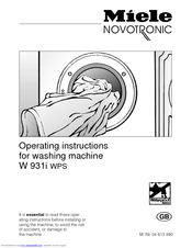 Miele W 931i Operating Instructions Manual