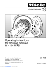 Miele W 4144 WPS Operating Instructions Manual