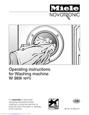 Miele W 989i wps Operating Instructions Manual