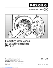 Miele W 1716 Operating Instructions Manual