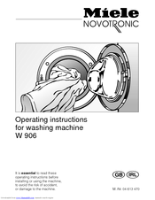 Miele W 906 Operating Instructions Manual