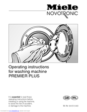 Miele Novotronic Premier Plus Operating Instructions Manual