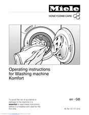 Miele Komfort Operating Instructions Manual