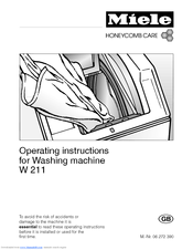 Miele W 211 Operating Manual