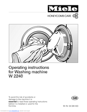 Miele W 2240 Operating Manual