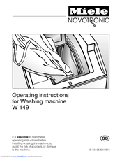 Miele W 149 Operating Instructions Manual
