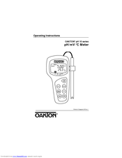 Oakton pH 10 Series Operating Instructions Manual