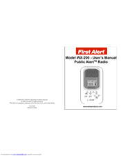 First Alert PUBLIC ALERT WX-200 User Manual