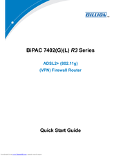 Billion BiPAC 7402(G)(L) R3 Series Quick Start Manual