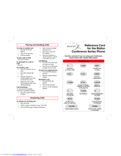 Bizfon Conference Series Reference Card