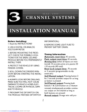Black Widow BW 3000 Installation Manual